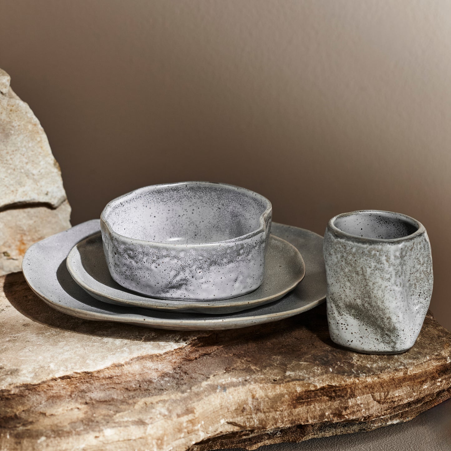 ATIK GREY SPECKLED DINING SET