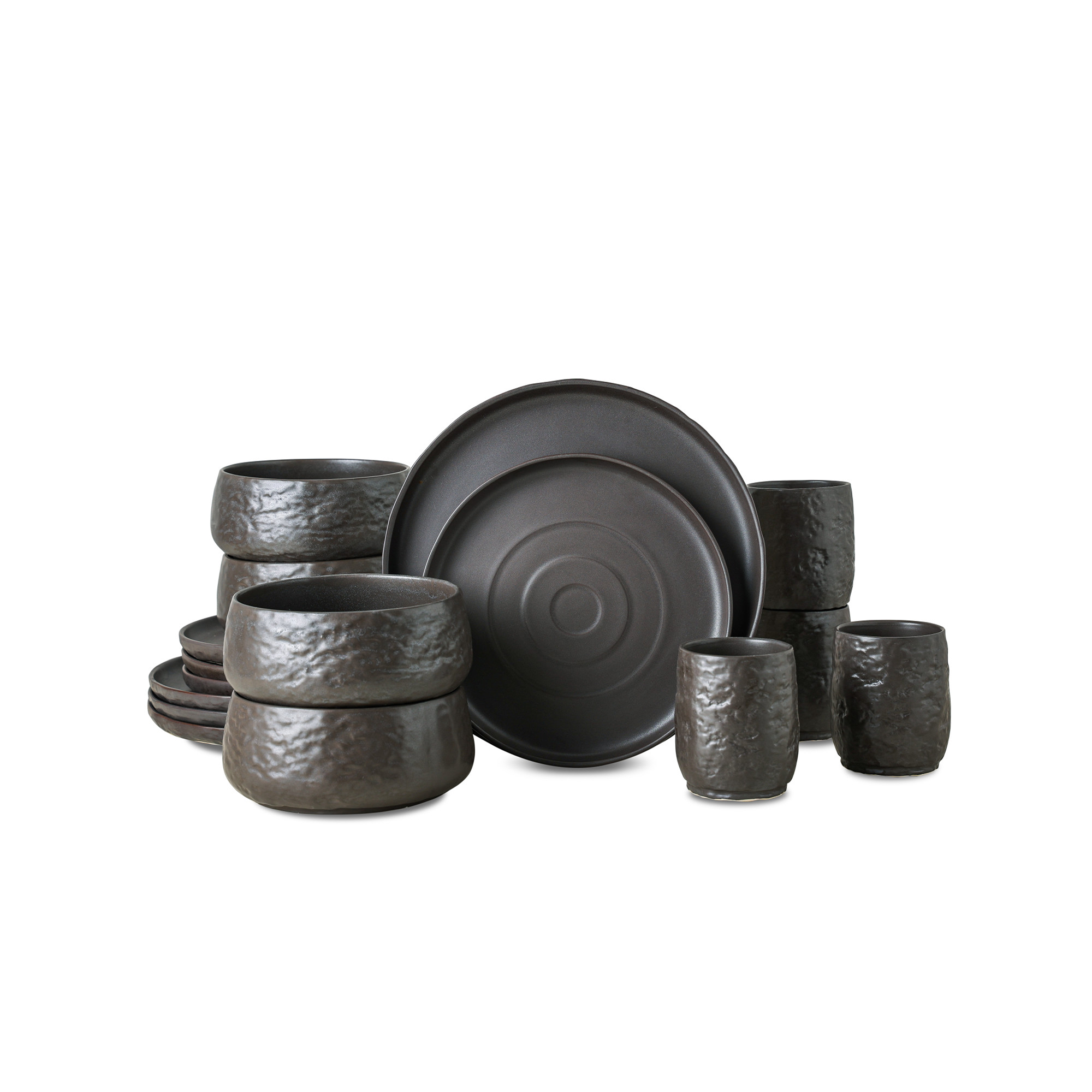 Bahne Square Dish Set 3 Pieces - Dishcloths, Dishwashing Brushes & Dish Drainers Sandstone Black - 4978750