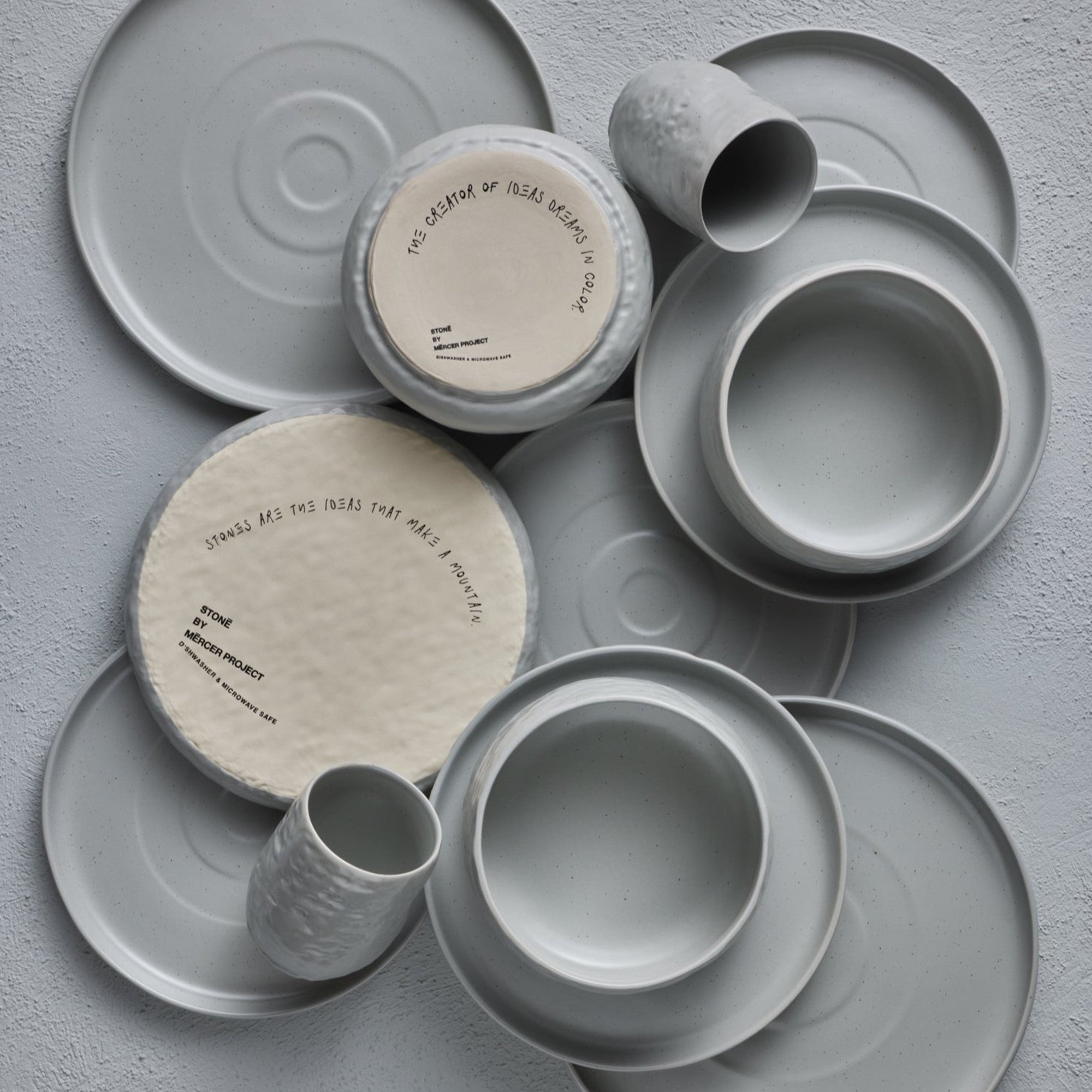 Grey dinnerware cheap set